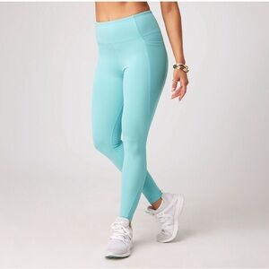 Women's Turquoise High-Waist Leggings